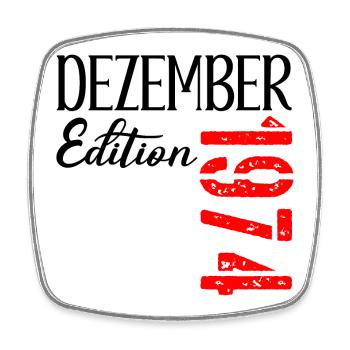 52. GEBURTSTAG DEZEMBER 1974 - Viereckiger Kühlschrankmagnet - Weiß - Vorne