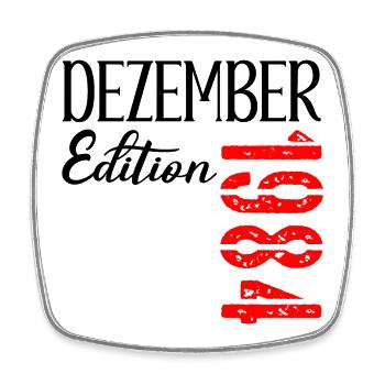42. GEBURTSTAG DEZEMBER 1984 - Viereckiger Kühlschrankmagnet - Weiß - Vorne