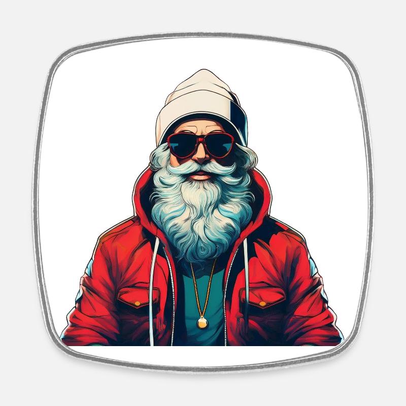 Weihnachtsmann Urban - Viereckiger Kühlschrankmagnet - Weiß
