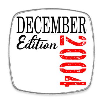 22. GEBURTSTAG DEZEMBER 2004 - Viereckiger Kühlschrankmagnet - Weiß - Vorne