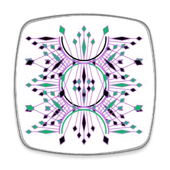 Designer clothes and tote bags, chic and unique style. - Square fridge magnet - white - Front
