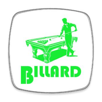 Billiards is my therapy - Square fridge magnet - white - Front