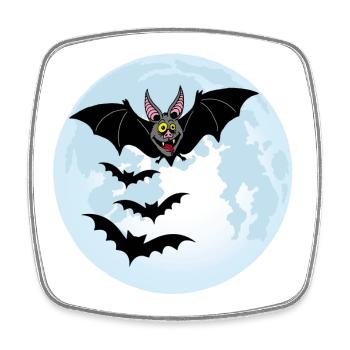 Bats, Vampires and the Moon - Square fridge magnet - white - Front