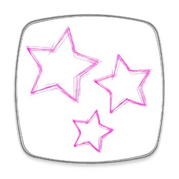 CHRISTMAS. STAR. STARS. CHRISTMAS ISLAND. NEW YEAR'S DAY - Square fridge magnet - white - Front