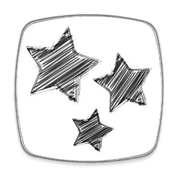 STAR. STARS. FEAST. ANNIVERSARY. CHRISTMAS - Square fridge magnet - white - Front