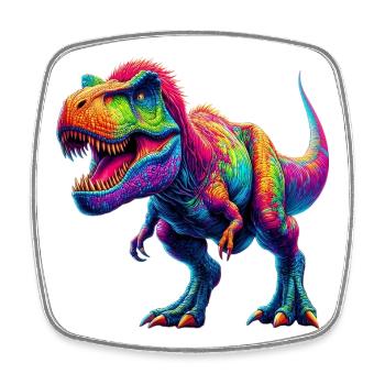 Dinosaur - Square fridge magnet - white - Front