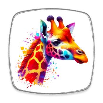 Giraffe - Viereckiger Kühlschrankmagnet - Weiß - Vorne