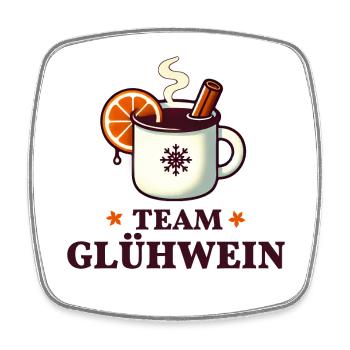 Team Mulled Wine - Square fridge magnet - white - Front