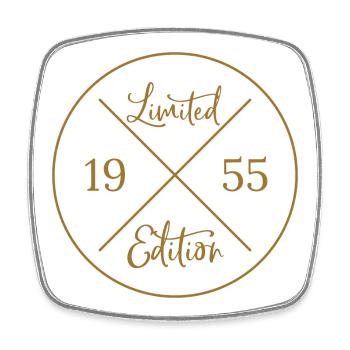 Edition limitée 1955 - Magnet carré - blanc - Devant