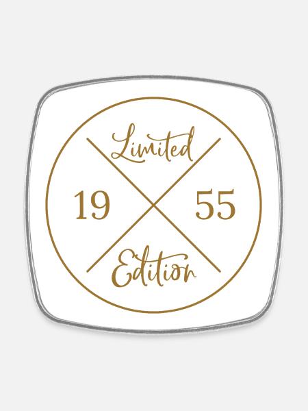 Limited Edition 1955 - Square fridge magnet - white