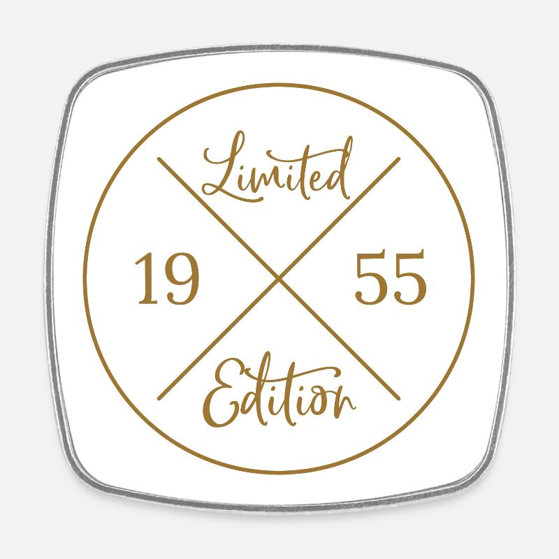Limited Edition 1955 - Square fridge magnet - white