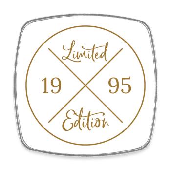 Edition limitée 1995 - Magnet carré - blanc - Devant