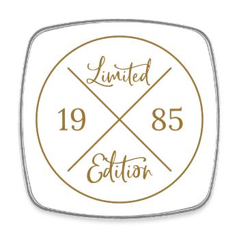 Limited Edition 1985 - Square fridge magnet - white - Front