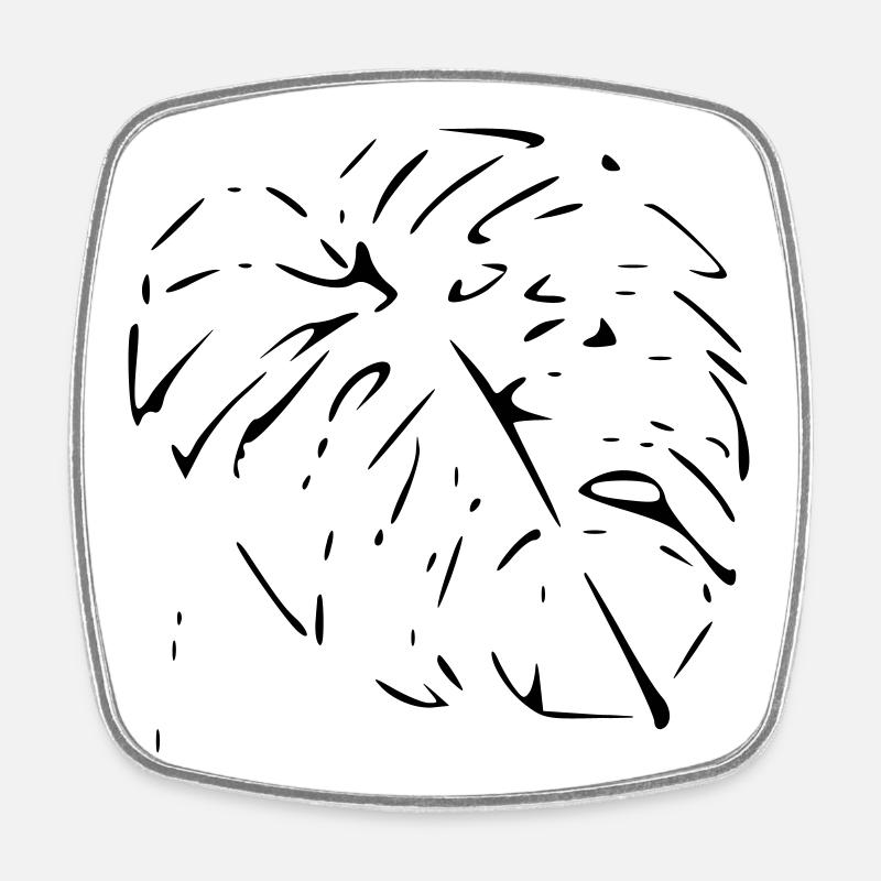 Monstera - Square fridge magnet - white