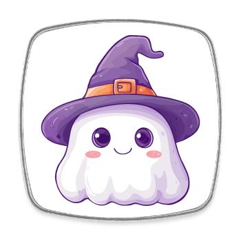 Cute Ghost - Square fridge magnet - white - Front