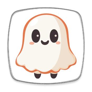 Cute Ghost - Square fridge magnet - white - Front