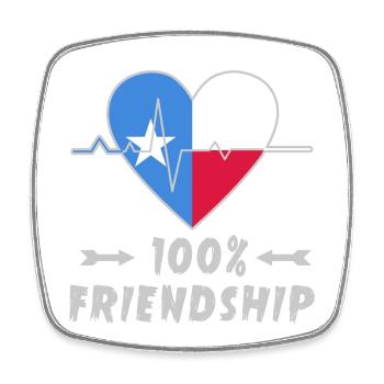 Somalia and Poland 100% friendship - Square fridge magnet - white - Front