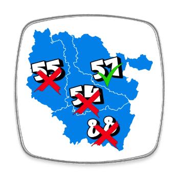 Region Lothringen - Viereckiger Kühlschrankmagnet - Weiß - Vorne