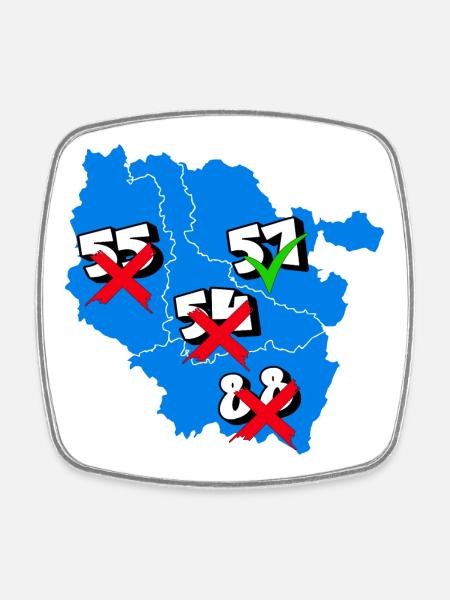 Région lorraine - Magnet carré - blanc