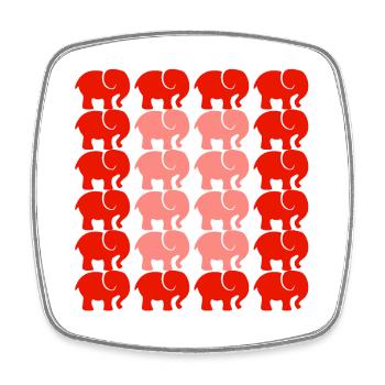 ELEPHANT - Square fridge magnet - white - Front