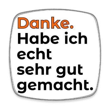 EIGENLOB KOMPLIMENTE - Viereckiger Kühlschrankmagnet - Weiß - Vorne