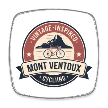 Mont Ventoux Vintage Cycling Badge - Square fridge magnet - white - Front