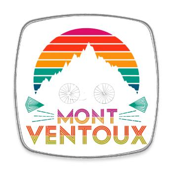 Mont Ventoux Bike Climb - Square fridge magnet - white - Front