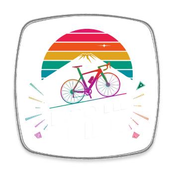 Pico del Teide – Iconic climb Tenerife - Square fridge magnet - white - Front