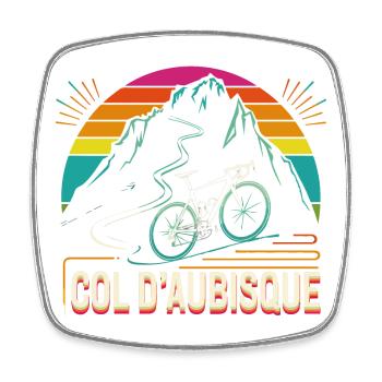 Col d’Aubisque Cycling Design - Magnet carré - blanc - Devant