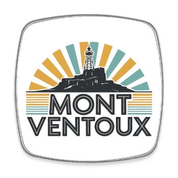 Mont Ventoux Retro Design - Square fridge magnet - white - Front