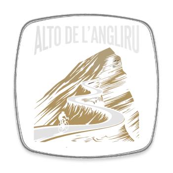 Aufstieg zum Alto de L'Angliru - Viereckiger Kühlschrankmagnet - Weiß - Vorne