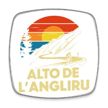 Alto de L'Angliru Cycling Spain - Square fridge magnet - white - Front