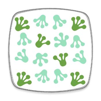 Frog Feet Prints L Frog Paw Print - Square fridge magnet - white - Front
