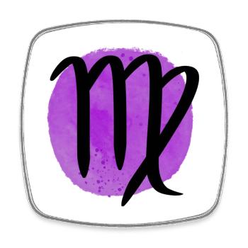 Zodiac sign Virgo - Square fridge magnet - white - Front