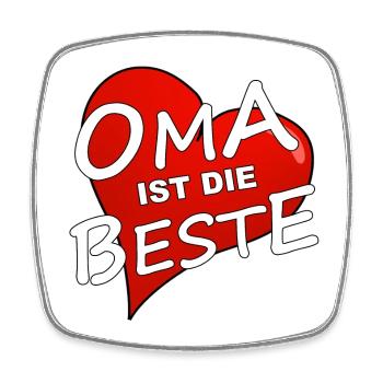 OMA IST DIE BESTE - Viereckiger Kühlschrankmagnet - Weiß - Vorne