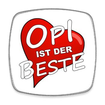 OPI IST DER BESTE - Viereckiger Kühlschrankmagnet - Weiß - Vorne