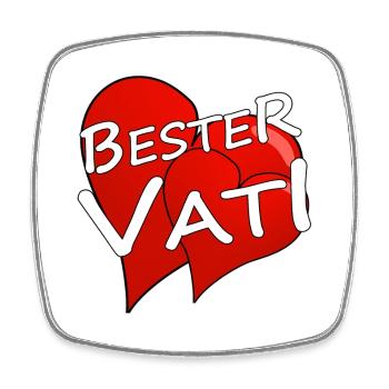 BESTER VATI - Viereckiger Kühlschrankmagnet - Weiß - Vorne