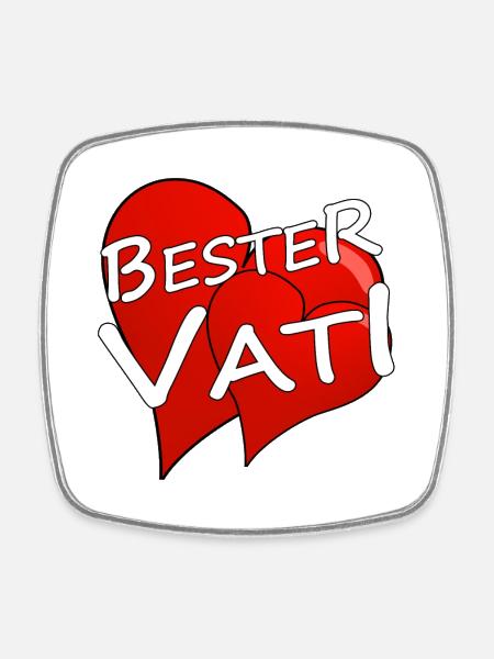 BESTER VATI - Viereckiger Kühlschrankmagnet - Weiß