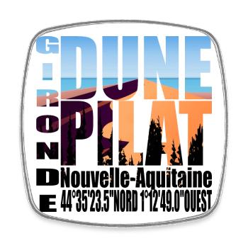 THE DUNE OF PILAT GIRONDE NEW AQUITAINE - Square fridge magnet - white - Front