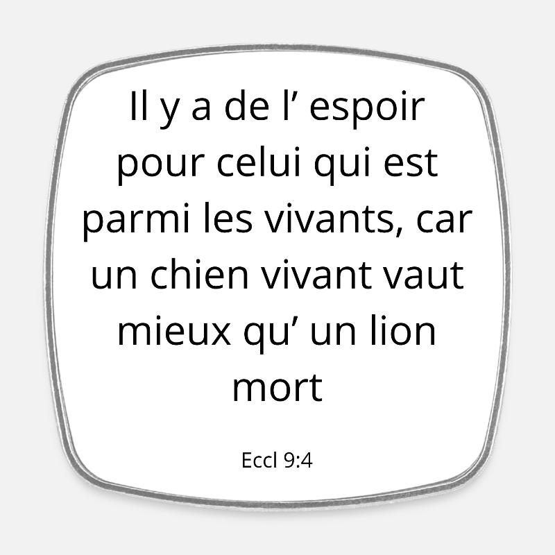 Ecrit divin - Magnet carré - blanc