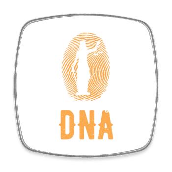 Justitia Anwalt Richter Jurist It's In My DNA - Viereckiger Kühlschrankmagnet - Weiß - Vorne