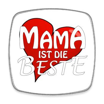 MOM IS THE BEST - Square fridge magnet - white - Front
