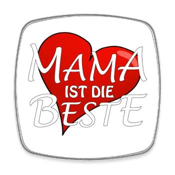 MOM IS THE BEST - Square fridge magnet - white - Front