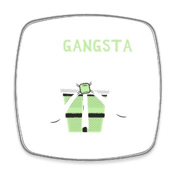 Gangsta Wrappa Weihnachten Sprüche lustig Geschenk - Viereckiger Kühlschrankmagnet - Weiß - Vorne