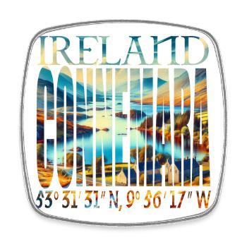 DIE CONNEMARA - Viereckiger Kühlschrankmagnet - Weiß - Vorne