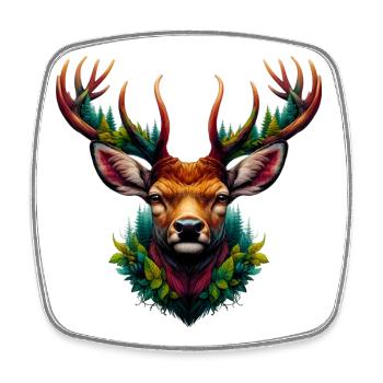 Deer - Square fridge magnet - white - Front