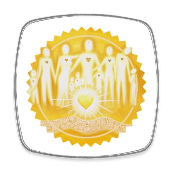 Stargate LightPeople Sun - Sonja Ariel - Square fridge magnet - white - Front