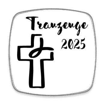 Best Man 2025 Fish dives into the cross - Square fridge magnet - white - Front