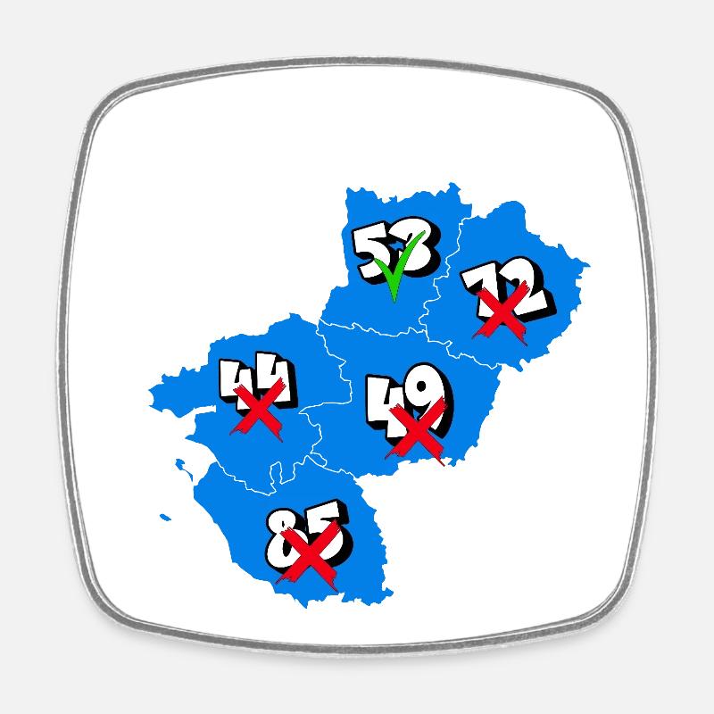 Région pays de la loire - Magnet carré - blanc