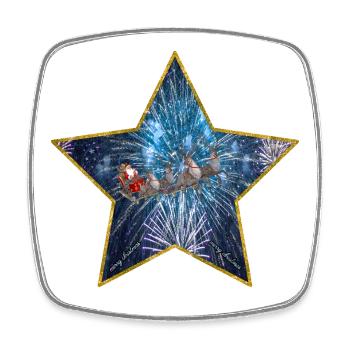 merry christmas version 3 - Square fridge magnet - white - Front